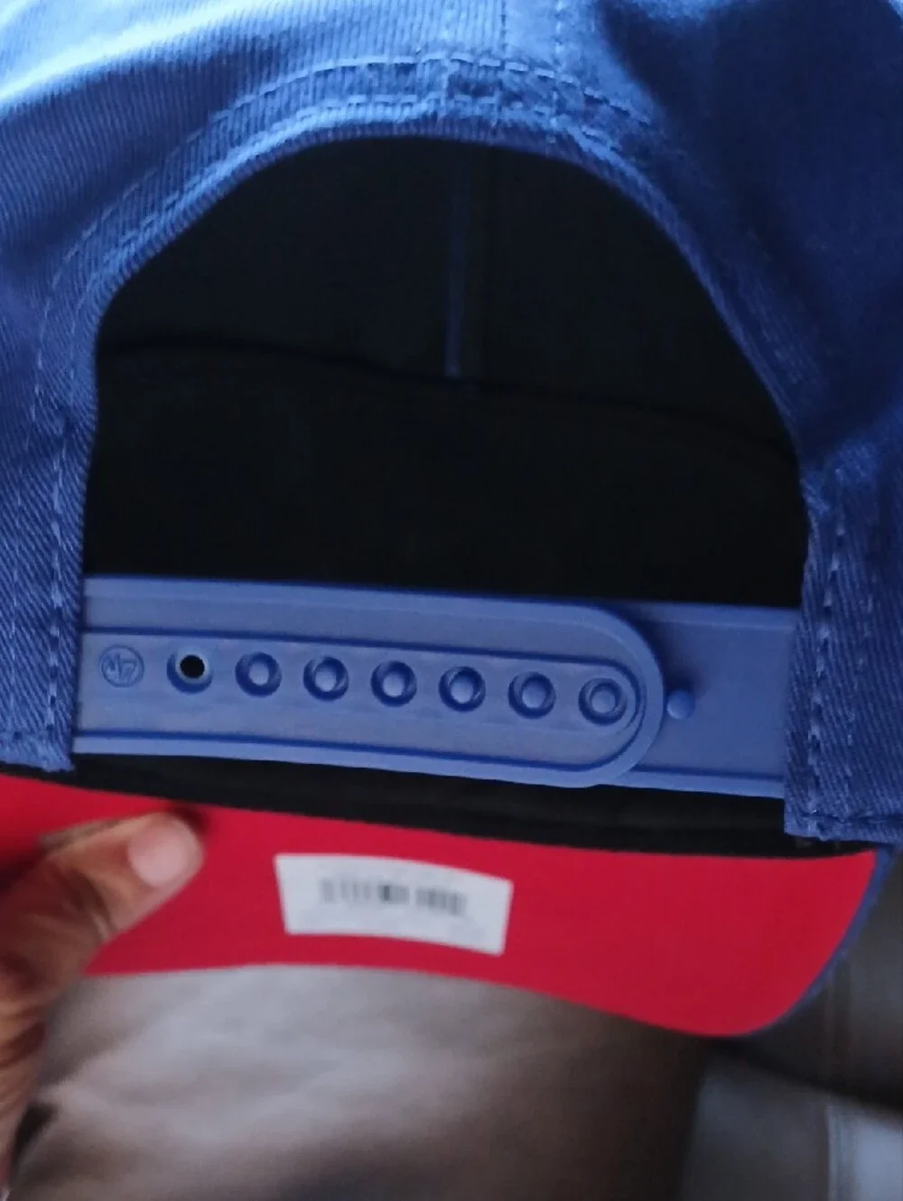 47 Blue H-Town Snapback Hat with Red Script